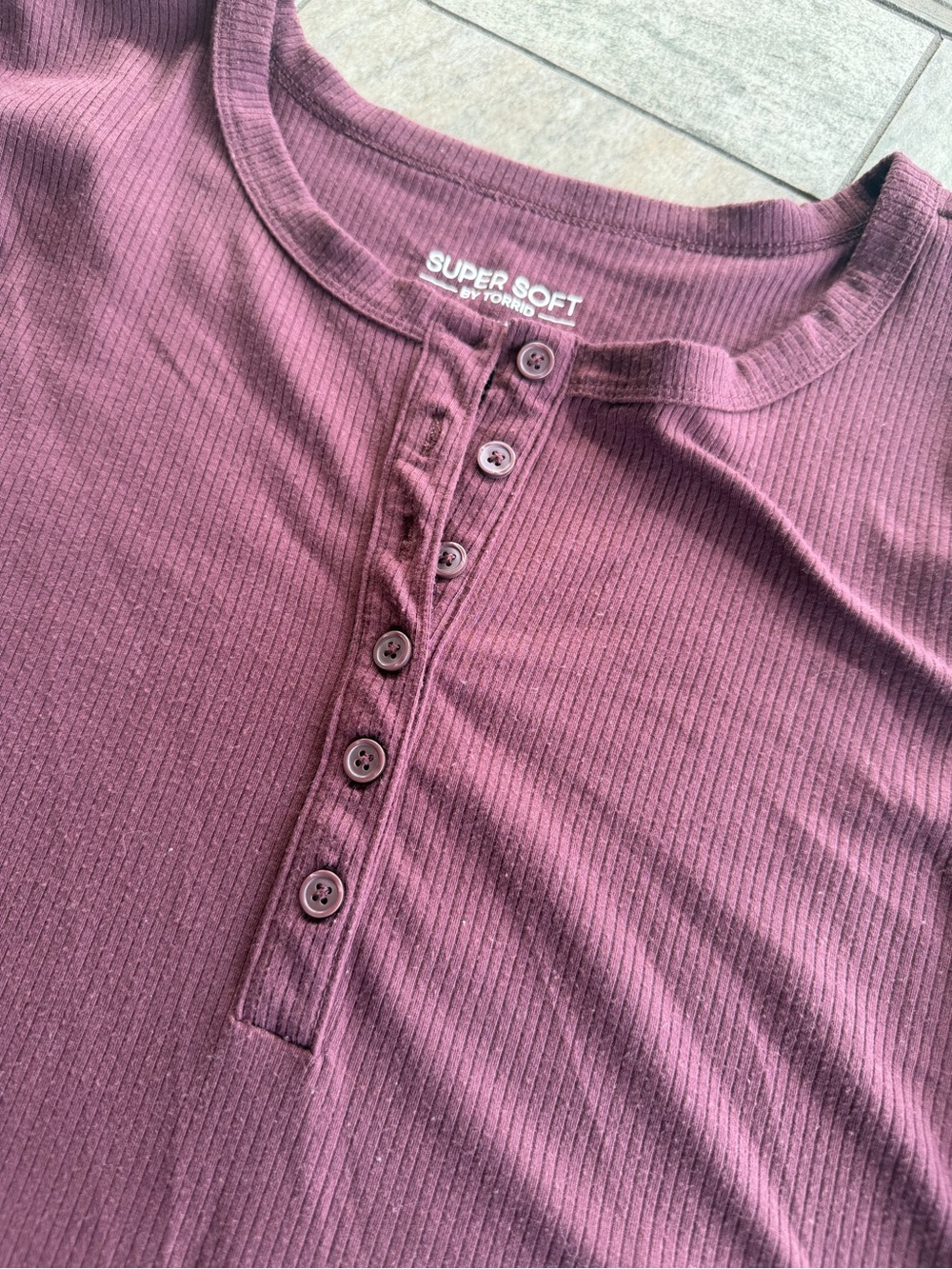 Torrid Super Soft Rib Henley - Picture 6 of 10